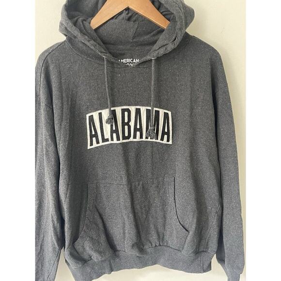 American Crown Men's Alabama Sweatshirt Hoodie Large Gray Pullover Academia - Picture 2 of 10